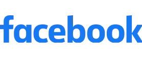 Facebook Facebook logo in its classic lowercase lettering style.